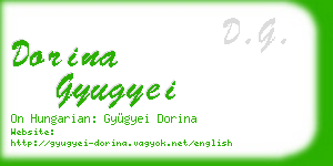dorina gyugyei business card