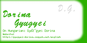 dorina gyugyei business card